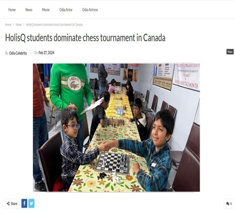 HolisQ students dominate chess tournament in Canada